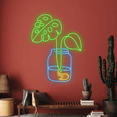 thumbnail image 3 of Glowneon Monstera Pots Neon Sign, Flower Shop Long-lasting Decor, 3 of 4