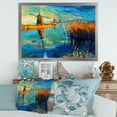 thumbnail image 3 of Designart 'The Deep Blue Lake And Windmills' Nautical & Coastal Framed Art Print, 3 of 4