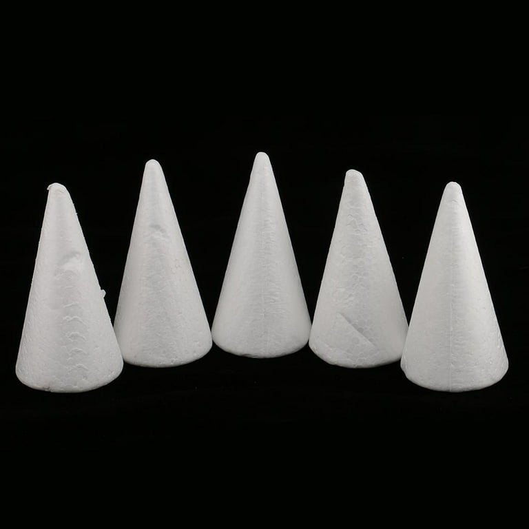 10Pcs 15cm Small Circular Cone Cone Shape Tree Base Tree Cone Cone Shape  Styrofoam Form for Party Styrofoam Form