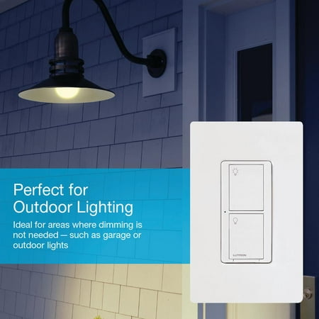 Lutron - Caseta Wireless Smart Lighting Switch for All Bulb Types or Fans, 6A - White