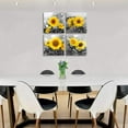 thumbnail image 6 of Wall Art Decor - 4 Panels Sunflower Canvas Wall Art Giclee Modern Home Decoration Watercolor Poster Canvas Picture for Living Room Ready to Hang, 6 of 6