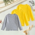 thumbnail image 2 of UAYOTSE Kids Boys Casual T Shirts Waffle Knit Long Sleeve Crewneck Cute Loose Fall Tee Tops(S53-Light Yellow,11-12 Years), 2 of 9
