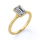 thumbnail image 4 of JeenMata Anillo Minimalista con Corte Esmeralda de 1 Quilate y Engaste en Garra para Mano Derecha, Chapado en Oro Amarillo de 18 K sobre Plata, 4 of 5