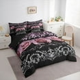 thumbnail image 3 of Castle Fairy Teens Pink Romantic Rose Twin Bedding Sets,Damask Bedding Comforter Set, 3 of 8