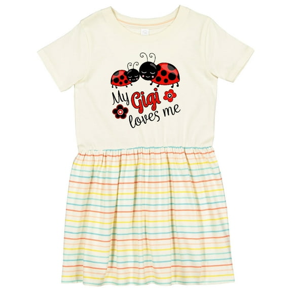 Inktastic My Gigi Loves Me with Cute Ladybugs Girls Toddler Dress