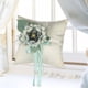 thumbnail image 1 of Cojín de boda, almohada para anillo, 20cm x 20cm, almohada decorativa para anillo de boda de satén para aniversario, almohada para anillo embellecida, 1 of 10