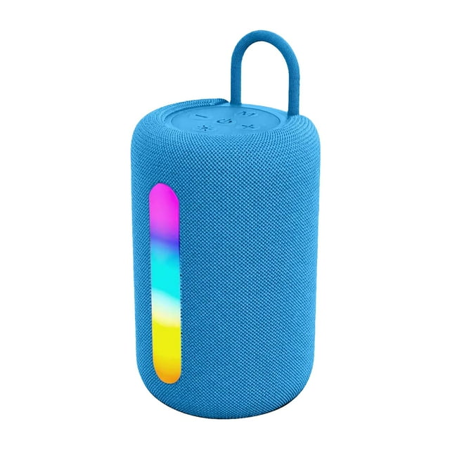 Dsscvnef Portable Speaker with 3D Stereo Sound Wireless Audio Colorful LED Lights Multifunctional for Home Party Outdoor Travel