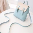 thumbnail image 2 of Yucurem Mini PU Leather Women Shoulder Bags Flap Backpack Lady School Bags (Blue), 2 of 9