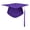 Purple, variant on Blue Graduation Cap with Adjustable Tassel for Ceremony Accessories Unisex Formal Hat Commencement Event Essential