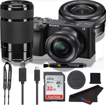 Sony a6400 Mirrorless Camera with 16-50mm Lens +55-210 mm Lens Pro Bundle