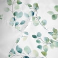 thumbnail image 6 of Spring Watercolor Valances for Windows Sage Green Teal Eucalyptus Leaf Rod Pocket Curtain Valance Window Treatment Short Curtains for Kitchen Living Room, 42"x12", 6 of 9