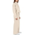 thumbnail image 4 of Womens Sweatsuits 2 Piece Outfits Lounge Sweat Sets Oversized Hoodies and Baggy Sweatpants Travel Tracksuit Beige M, 4 of 5