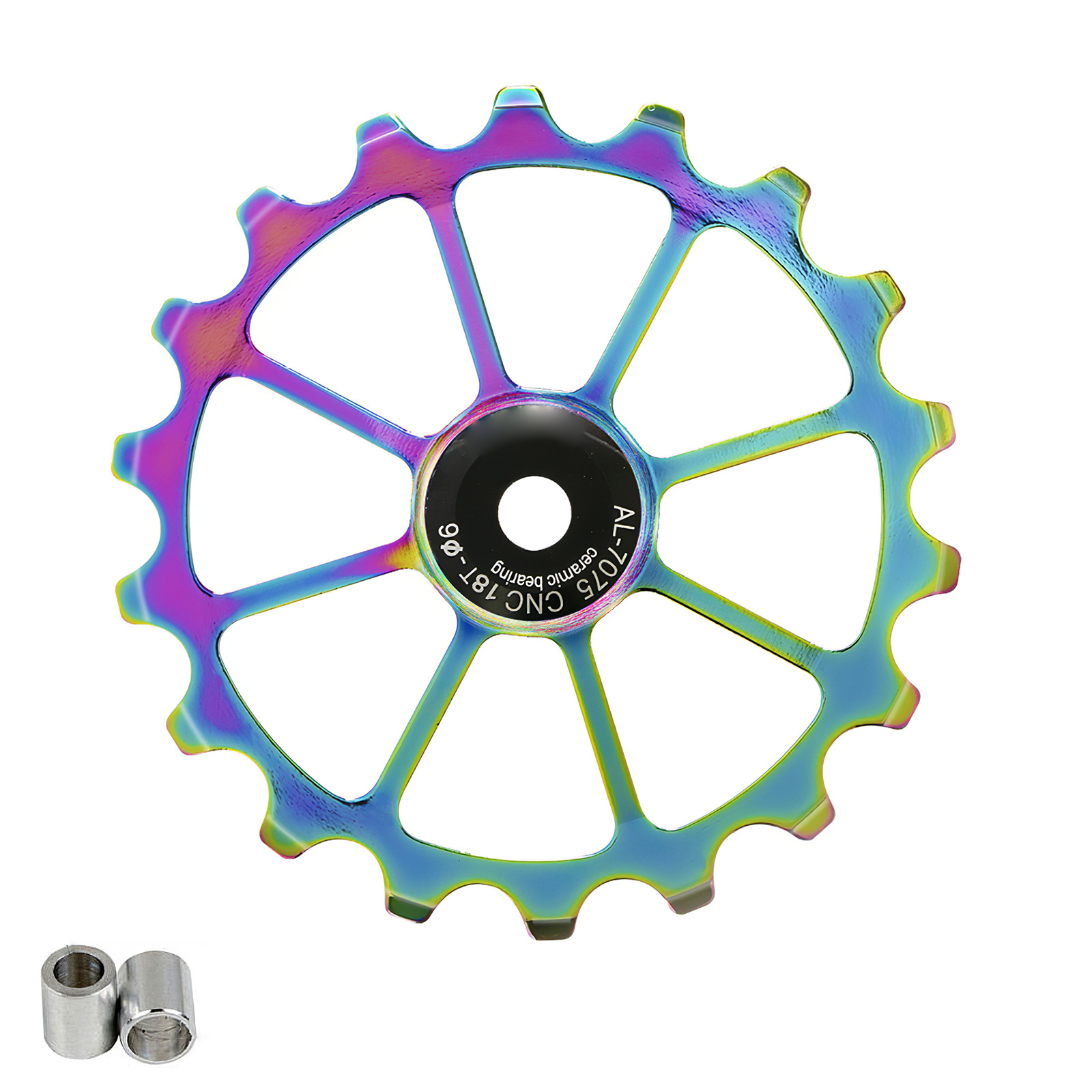 DeeCozy 18T Aluminum Alloy Bicycle Guide Wheel Miniature Jockey Wheel ...