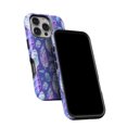 thumbnail image 5 of DesignSkinz Scratch-Resistant Hard Slim Case Compatible with iPhone 12 Pro (Compatible with MagSafe) - Blue Feathers and Crystals Gems, 5 of 9