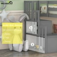 thumbnail image 6 of Bellemave Twin Loft Bed with Stairs and Storage, Wood Low Loft Bed with Shelf, No Box Spring Needed  (Gray), 6 of 12