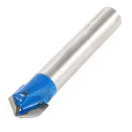 Unique Bargains Silver Tone Blue 90 Degree V Type Grooving Slotting Cutter Router Bit (Best Type Of Drill Bit For Metal)