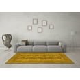 thumbnail image 3 of Ahgly Company Machine Washable Indoor Rectangle Persian Yellow Traditional Area Rugs, 6' x 9', 3 of 4