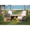 thumbnail image 3 of Padma's Plantation Wicker Patio Wing Swivel Chair in Kubu Gray, 3 of 5