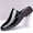 Fashion Black, variant on 2026 Summer Hot Classic Slip-On Half Mule Sandals, 2 Colors Available, Light Luxury Versatile Men'S Mules, High-Quality Upper And Non-Slip Wear-Resistant Rubber Sole, 11 Sizes Available