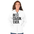 thumbnail image 3 of Best Cousin Ever Family Relatives Unisex Fleece Graphic Zip Up Hoodie Brisco Brands 4X, 3 of 5