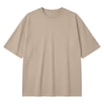 thumbnail image 5 of Plus Size 5XL Men's Shirt Short Sleeve 100%Cotton T-Shirts Breathable Crew Neck Athletic Tshirts Casual Summer Tops, 5 of 8