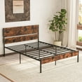 thumbnail image 4 of Costway Queen Size Bed Frame with Wooden Headboard Under-Bed Storage No Box Spring Needed, 4 of 10