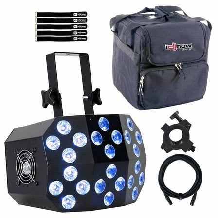 Eliminator Lighting Mega Wash 24 24 x 10W 6-in-1 Hex (RGBWA UV) LED Wash Light with Protective Case Package