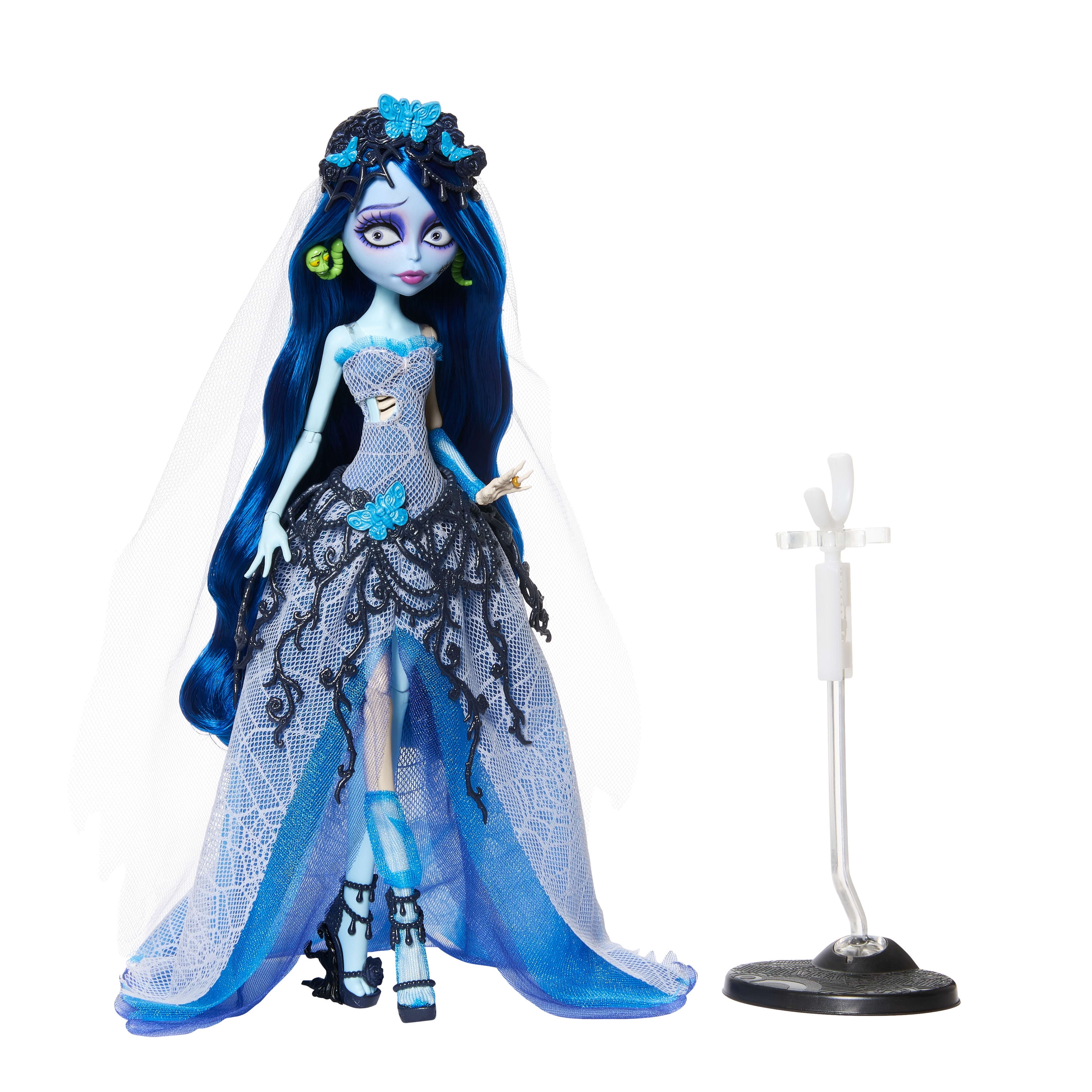 Monster High Skullector Corpse Bride Collectible Doll, Emily in Gothic Wedding Dress with Veil