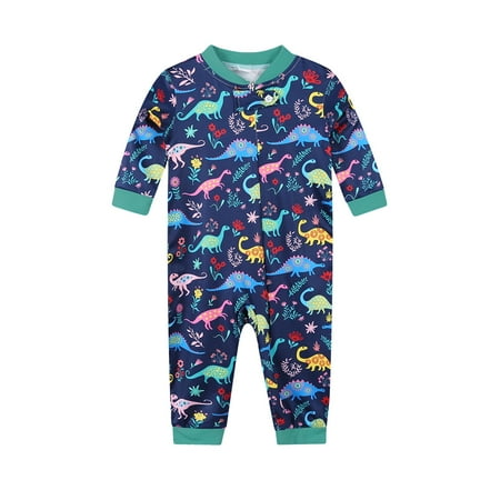 

Gyratedream Christmas And Halloween Onesies Pajamas for Family Parent-child Set Cute Dinosaur Printed Loungewear