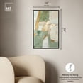 thumbnail image 6 of Sage Green Boho Elegant Abstract Canvas Wall Art by Art Remedy, Black Floater Frame, 16"x24", 6 of 8