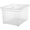 IRIS Letter and Legal Size Wing Lid File Storage Box, Clear
