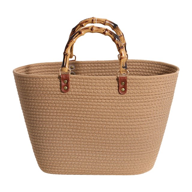 Bolsa de playa Mango de bambú de vacaciones en la playa Moda exquisita para fiesta junto al mar Tmvgtek Para Estrenar