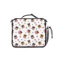 thumbnail image 3 of Pug and Circles White Pattern Insulated Lunch Bag with Shoulder Strap and Bottle Holder,Bento School Lunch Bag Box,11x9.5x3.5 Inches, 3 of 5