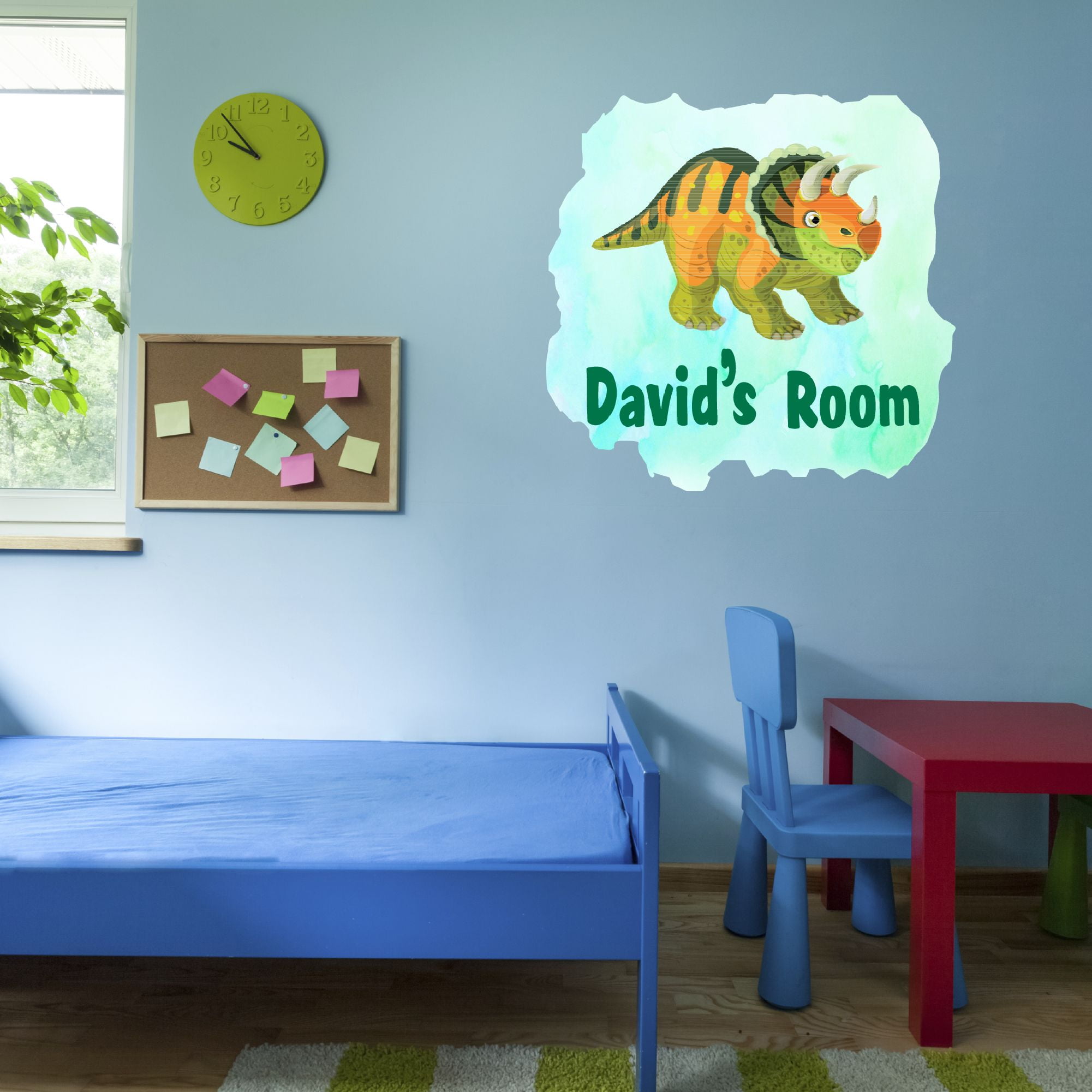 Personalized Watercolor Decal Living Room Wall Decal for Family