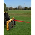 thumbnail image 2 of BeesClover Lance à Balles, Lance à Foin Robuste de 49 Pouces à Fixation Rapide pour Balles de Foin Carrées, Pointe à Foin Enduite de Poudre Rouge Capacité de 4500 Lb avec Écrou Hexagonal et Manchon, pour Seaux Tracteurs Chargeurs, 2 of 7