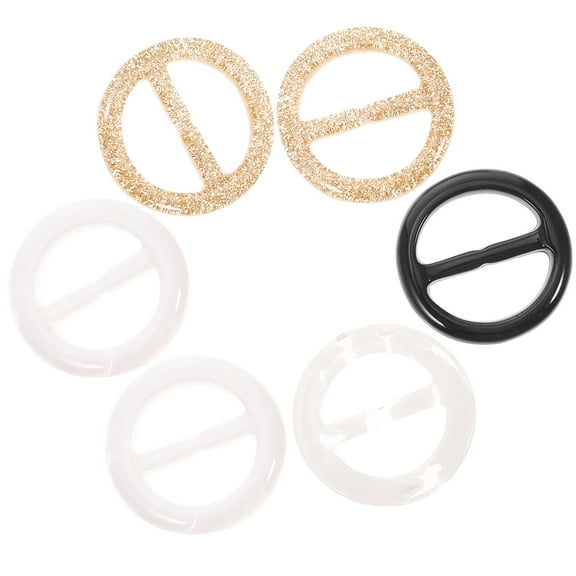 BESTOYARD 6 Pcs T Shirt Ring Assorted Color Smooth Shiny Appearance Clothing Decoration for Women Family Members