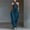Blue, variant on Women's Minimalist Solid Color Cross Halter Jumpsuit – Backless Tie Waist Wide Leg with Side Pocket Black，L