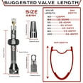 thumbnail image 6 of BUCKLOS Tubeless Presta Valve Stem 40/44/55/60/65/80/100 mm, Bike Valve Stem Kit with Valve Core Removal Tool, Super Light Durable Aluminum Alloy CNC, Fits Most Rims, Titanium Pair, 6 of 7