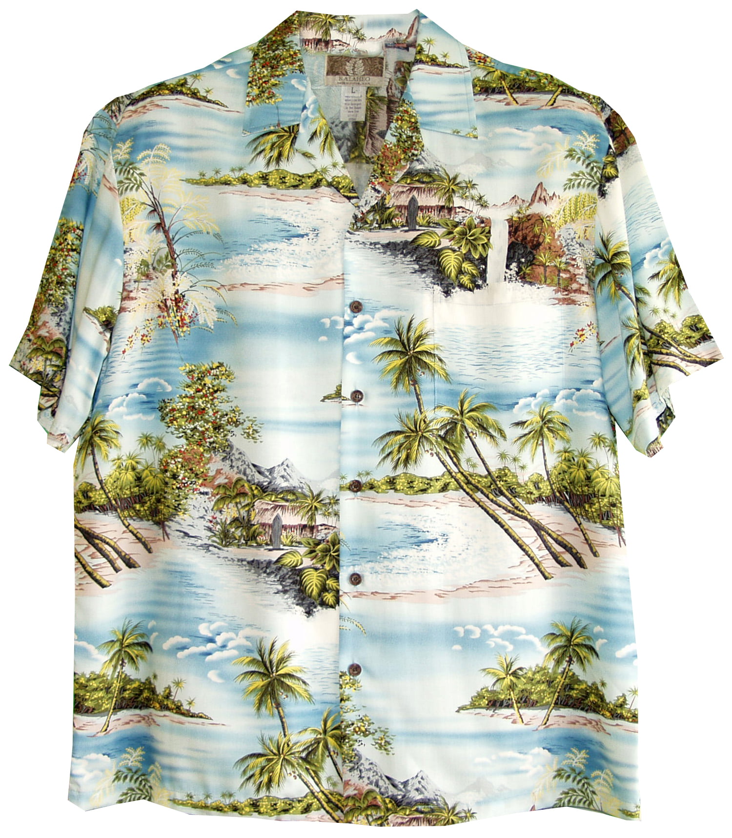 Paradise Island Surf Made in Hawaii Mens Hawaiian Shirt - Walmart.com