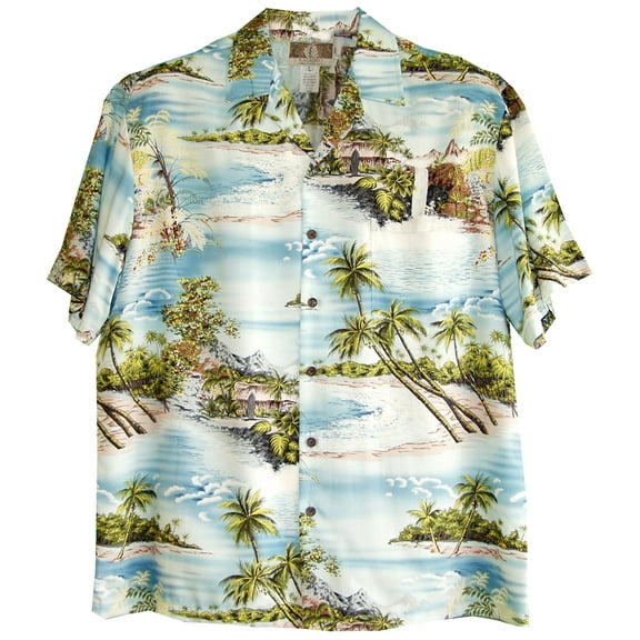 Paradise Island Surf Made in Hawaii Mens Hawaiian Shirt