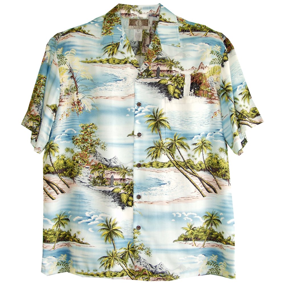 RJC Paradise Island Surf Made in Hawaii Mens Hawaiian Shirt
