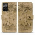 thumbnail image 5 of Dteck for Samsung Galaxy S21 Ultra Wallet Case, Floral Cat Embossed Leather Wallet Stand Flip Protective Case Cover with Card Holder,Brown, 5 of 5