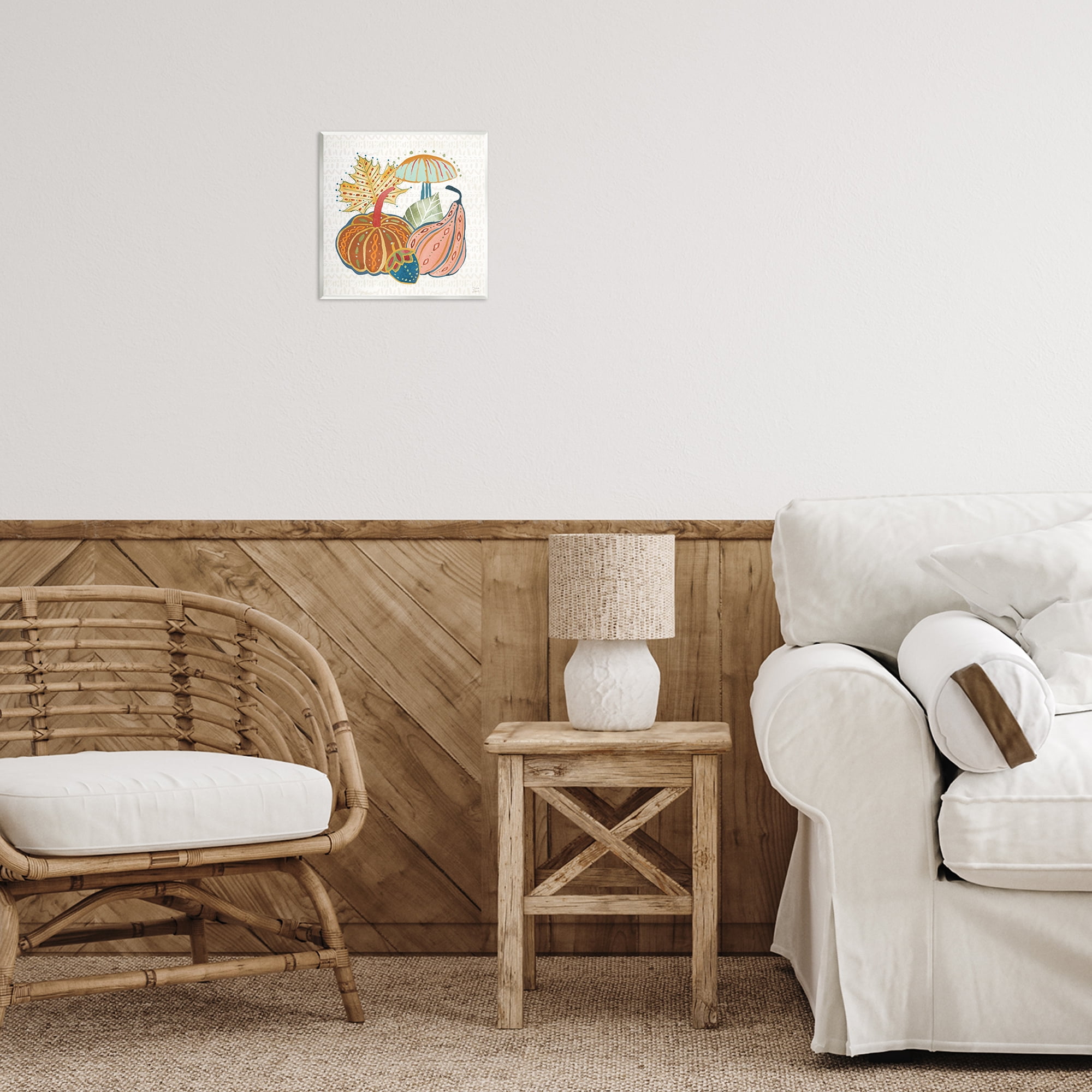 Stupell Industries Harvest Whimsy Gourds Holiday Painting Unframed Art Prints Wall Art, 12 x 12