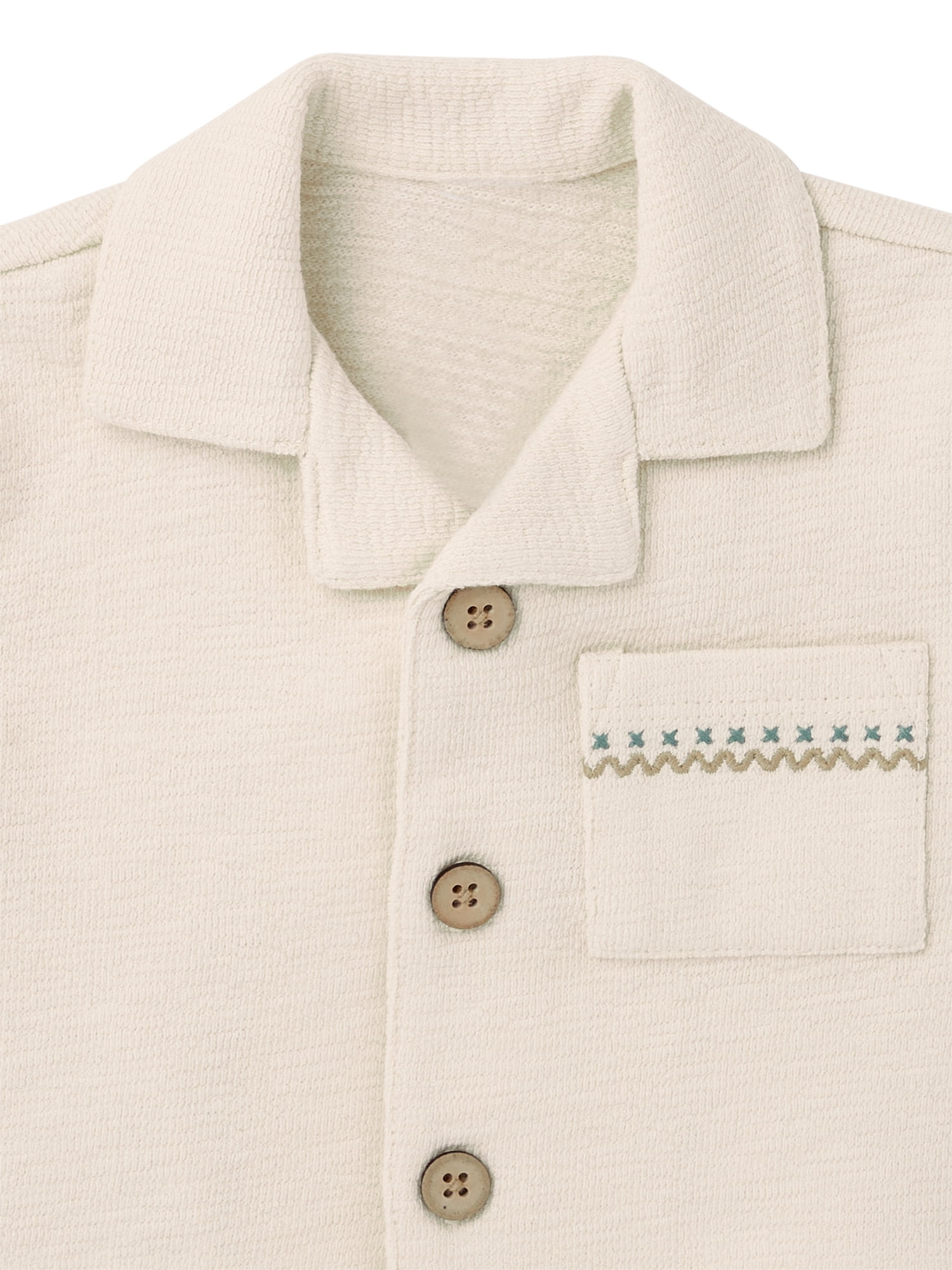 Modern Moments by Gerber Baby Boy Button Down Shirt and Short Outfit Set, 2-Piece, 0/3 Months - 24 Months