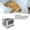 thumbnail image 4 of Foldable Cat Litter Box with Lid, Large Space Collapsible Enclosed Cat Potty with Pull Out Drawer, Stable Structure Easy to Clean, Drawer Type Toilet for Adult Cat Kitten, 4 of 7
