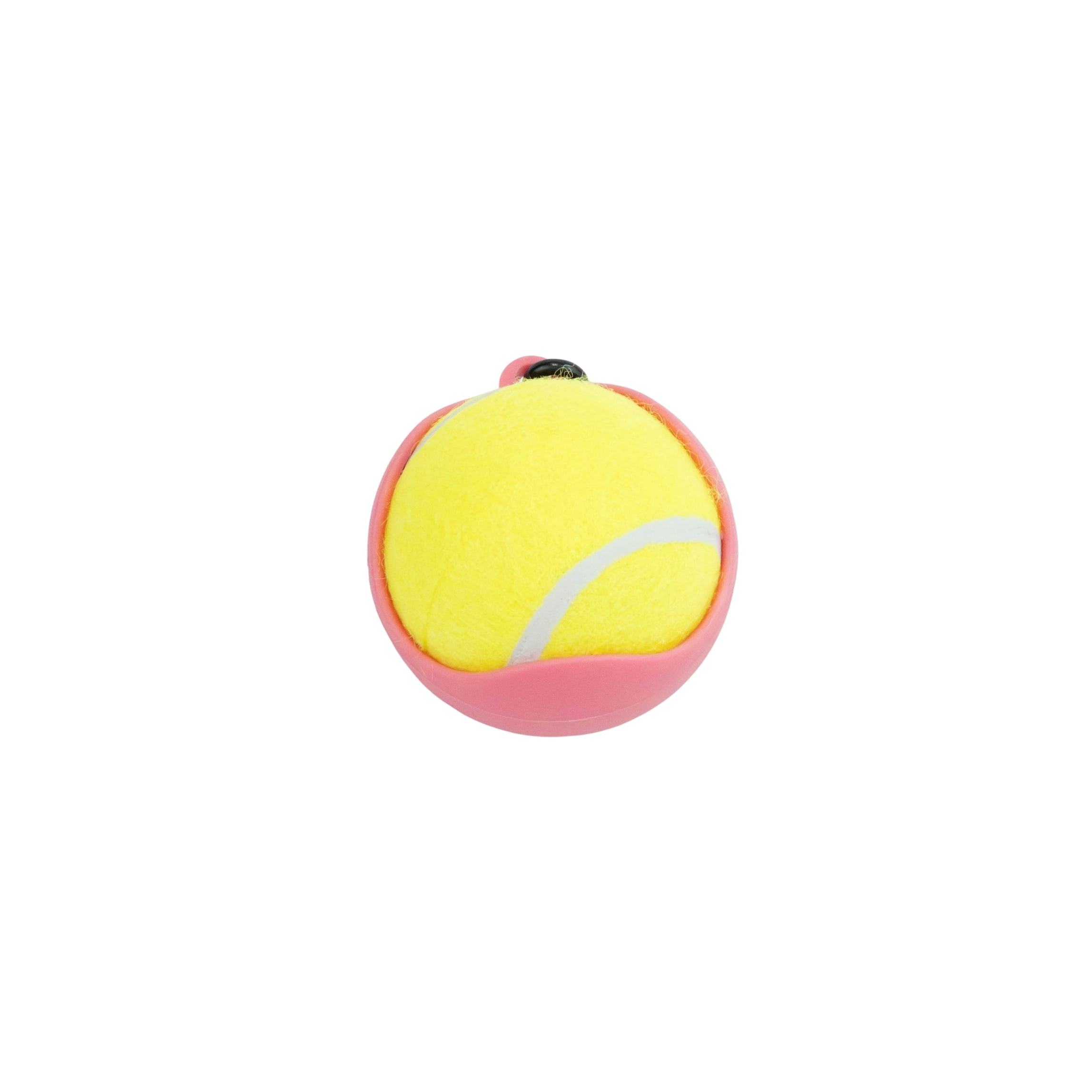 One Paw, support en caoutchouc avec balle de tennis pour chiens, jeu de lancer/rapporter, rose