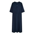 thumbnail image 1 of XDZJLR Men Shirts New Arab Muslim Casual Short Sleeve Loose Robe Shirts for Men, 1 of 4