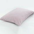 thumbnail image 5 of Flxxie Washed Cotton Pillowcases Set of 2, Breathable Yarn Dyed Solid Bed Pillow Cases with Envelope Closure, Queen, 20"x30", Light Purple, 5 of 5