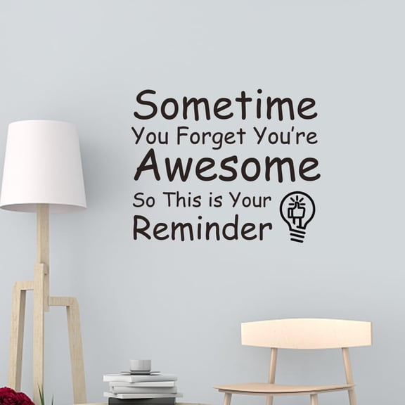 Wall Stickers Inspirational Quote Reminder Peel and Stick Wall Decals 1 Sheets Removable Art Decor for Bedroom Nursery Playroom Bathroom Office Decoration Colorful