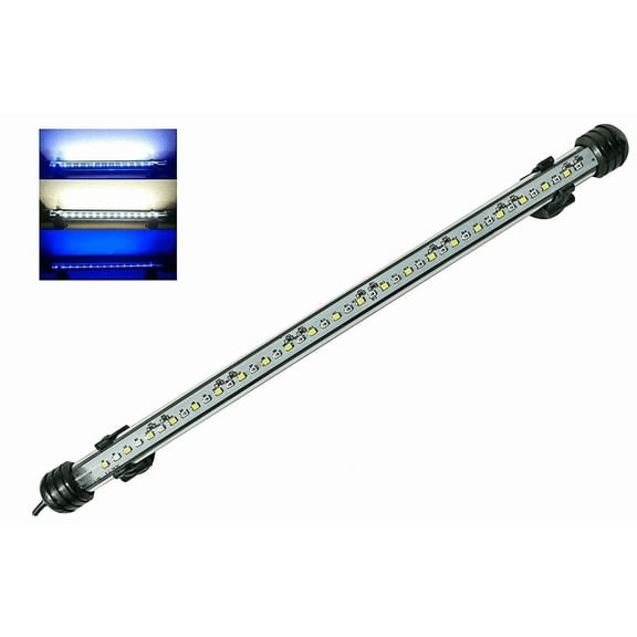 MingDak Submersible LED Aquarium Light,Fish Tank Light with Timer Auto On/Off, White & Blue LED Light bar Stick for Fish Tank, 3 Light Modes Dimmable